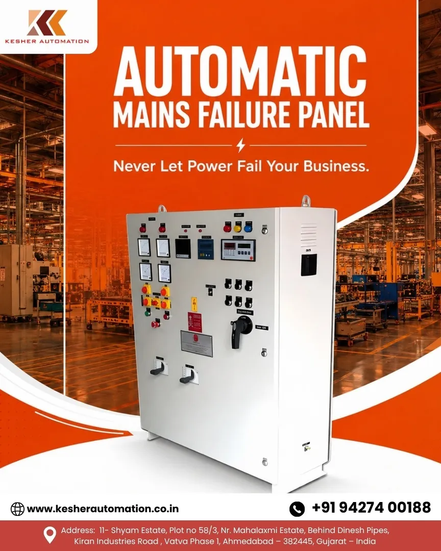 Automatic Mains Failure Panel Manufacturer in Ahmedabad|Kesher Automation