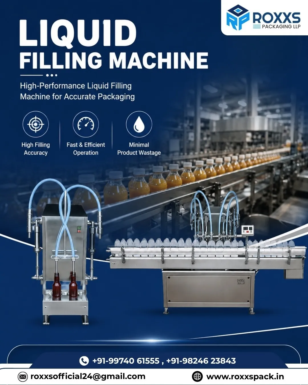 Liquid Filling Machine Manufacturer in Ahmedabad |Roxxs Packaging LLP
