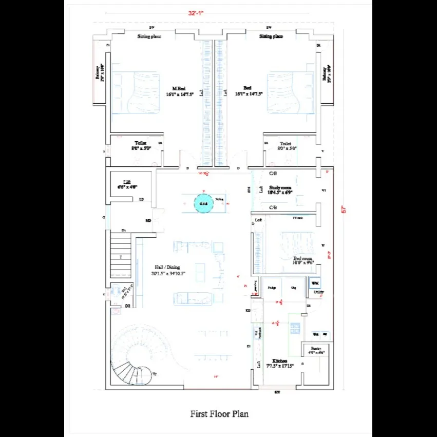 First floor plan details : Sure. If you mean details for a first-floor house plan, I can help with t...