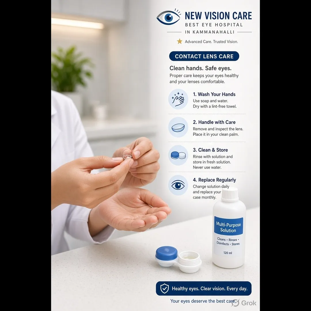 Contact Lens Care: Essential Tips for Safe and Comfortable Wear | New Vision Care Kammanahalli