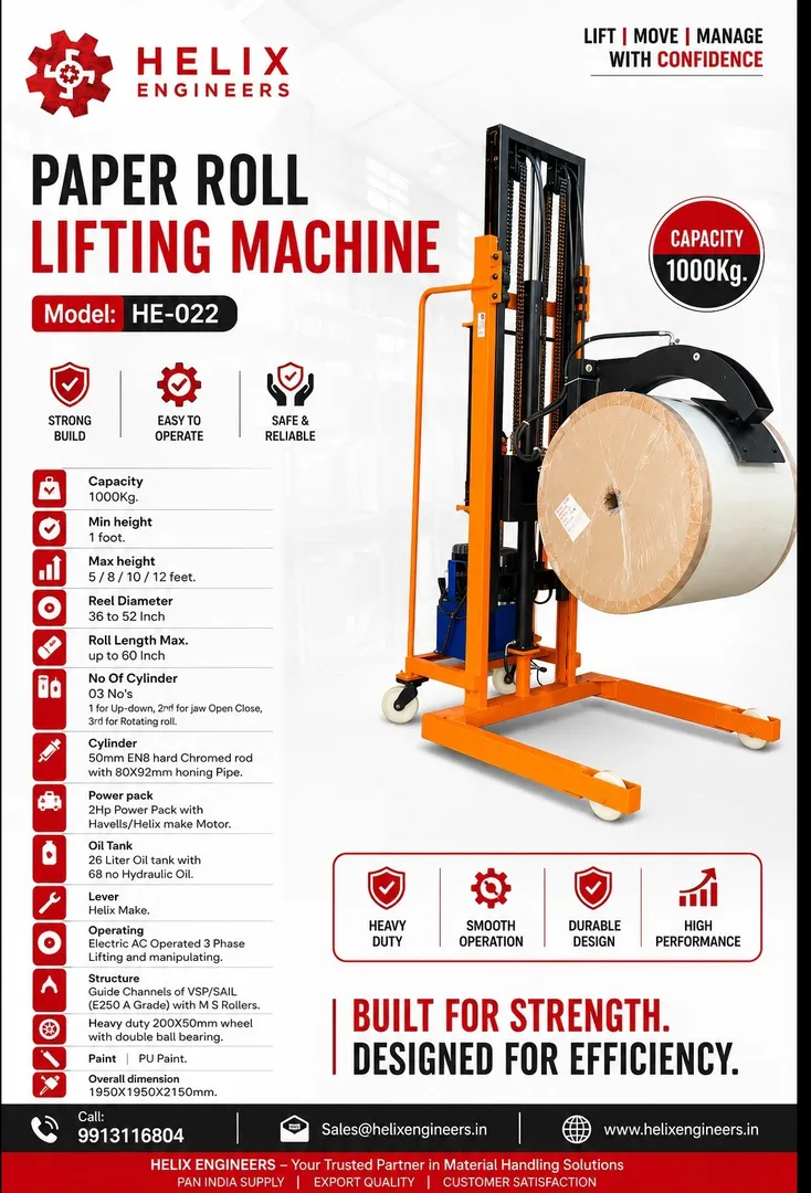 Paper Roll Stacker Supplier in Coimbatore – Helix Engineers