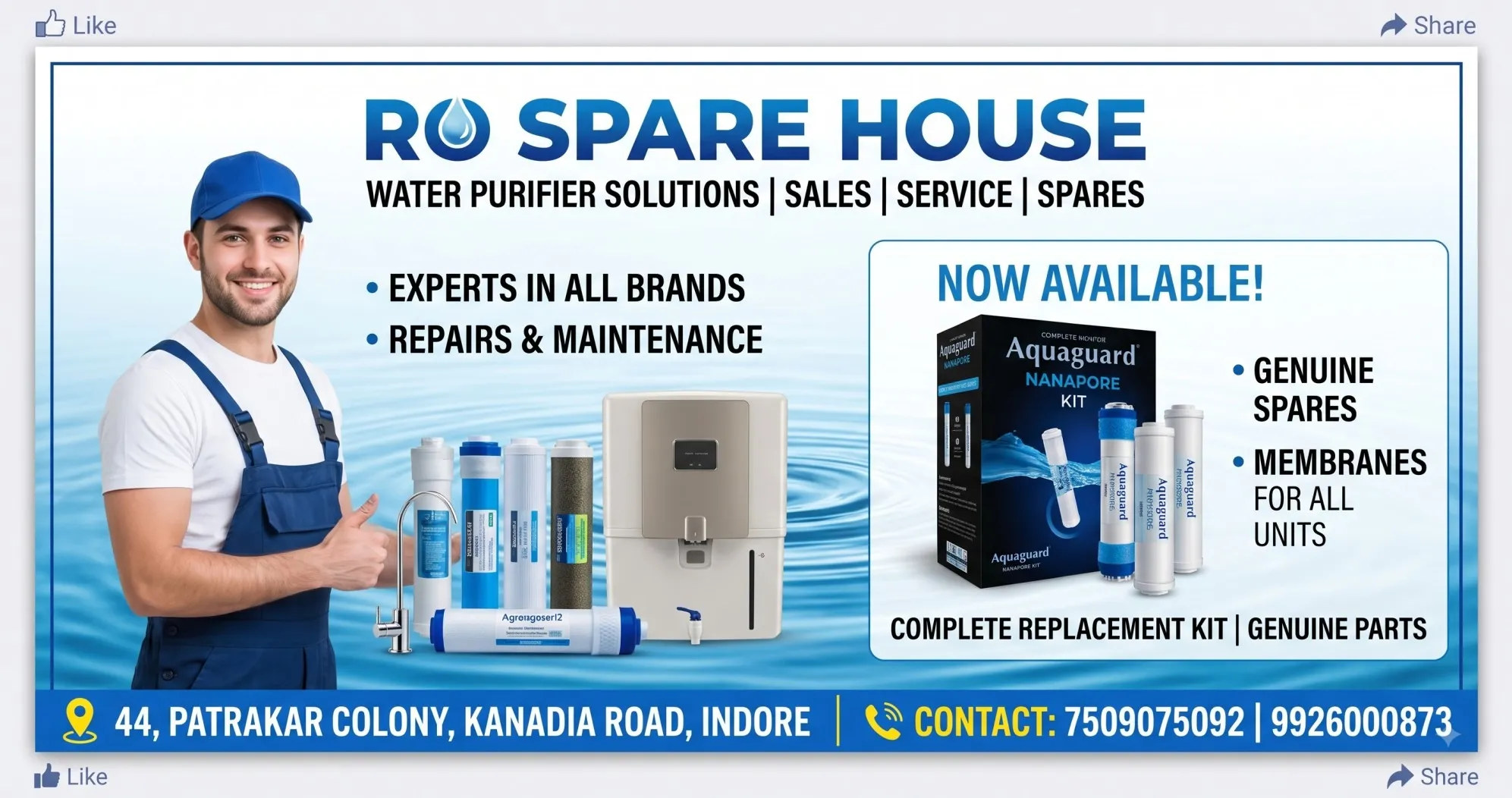 Aquaguard Nanopore Kit in Indore: A Smart Choice for RO Filter Replacement