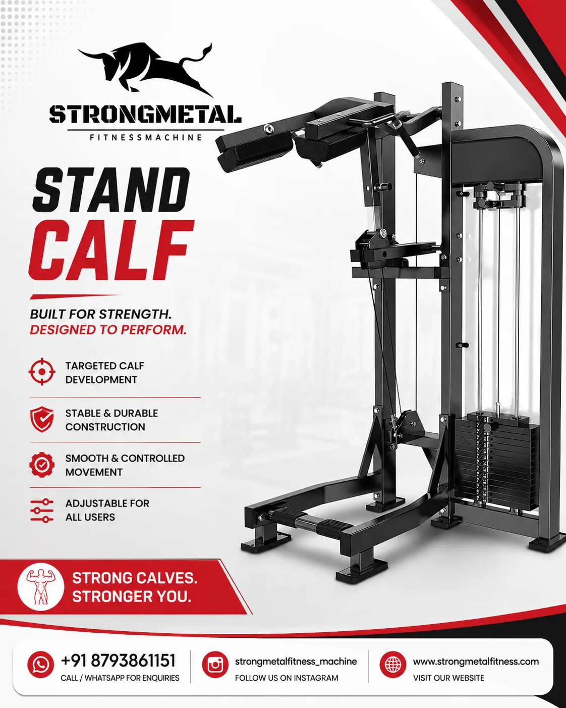 Standing Calf Machine | Gym Equipment Manufacturer in Pune