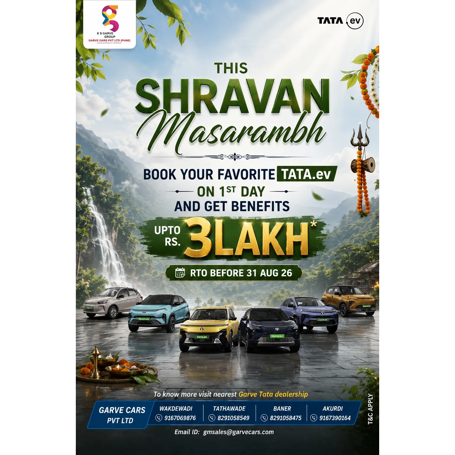 This Shravan, start a new, auspicious journey with TATA.ev! 🌿⚡
Celebrate the holy month of Shravan...