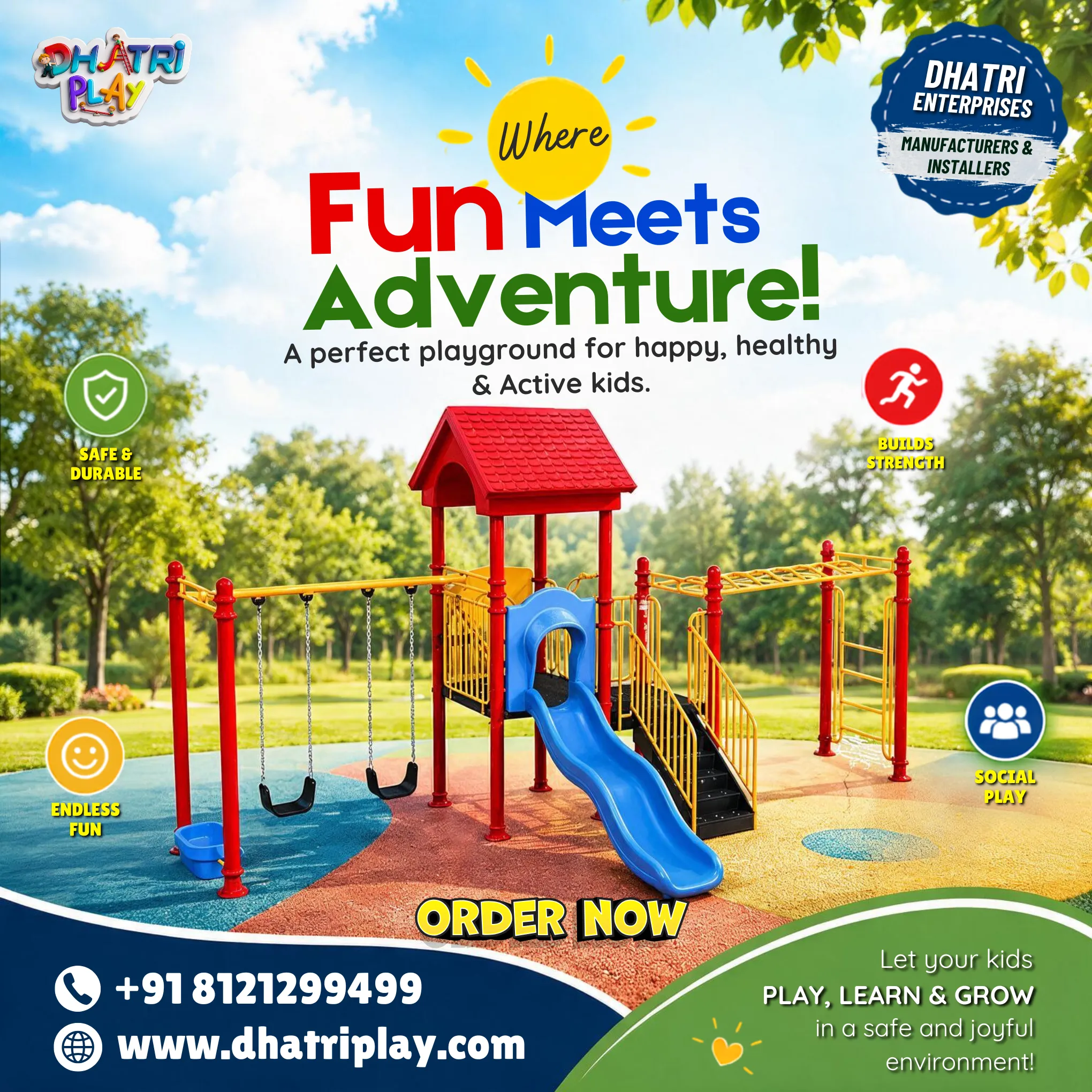 ๐ Where Fun Meets Adventure! ๐ | Safe & Durable Kids Playground Equipment | Dhatri Play