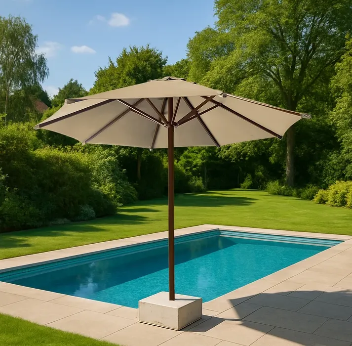 Classic Poolside Patio Umbrella for Luxury Outdoor Spaces | Divine Oakwood