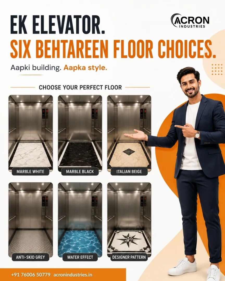 One Elevator. Your Choice. ✨
Choose the floor finish that matches your style — from classic marble t...