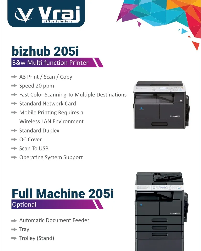 Konica Minolta photocopier rental in Rajkot