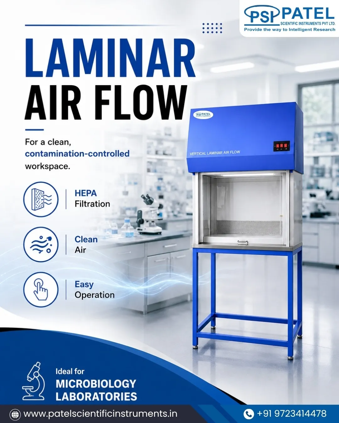 High-Performance Laminar Air Flow for Clean & Contamination-Free Work