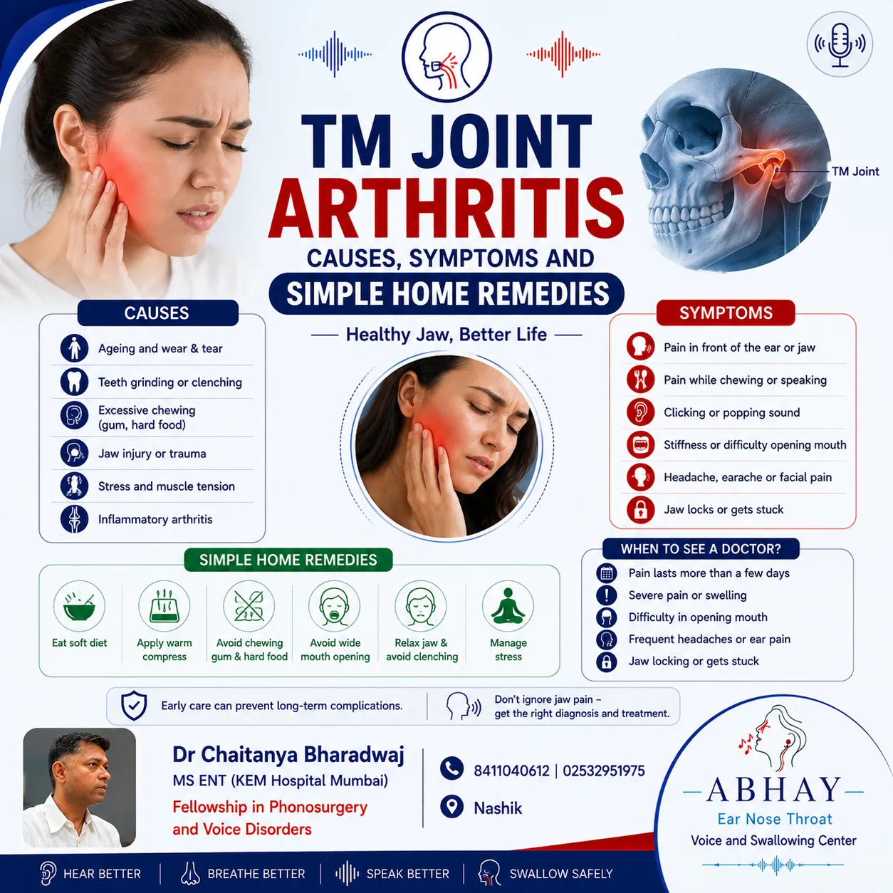 TM Joint Arthritis: Causes, Symptoms, Treatment & Home Care | ENT Specialist in Nashik