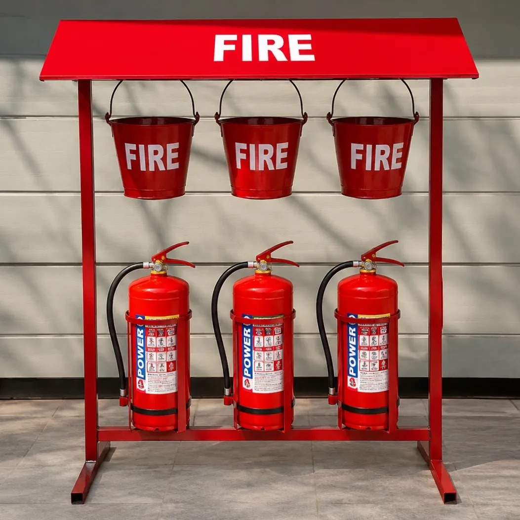 fire bucket stend with extinguisher stend