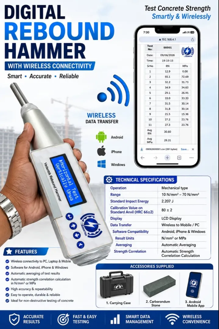 Digital Rebound Hammer Testing for Reliable Concrete Strength Evaluation