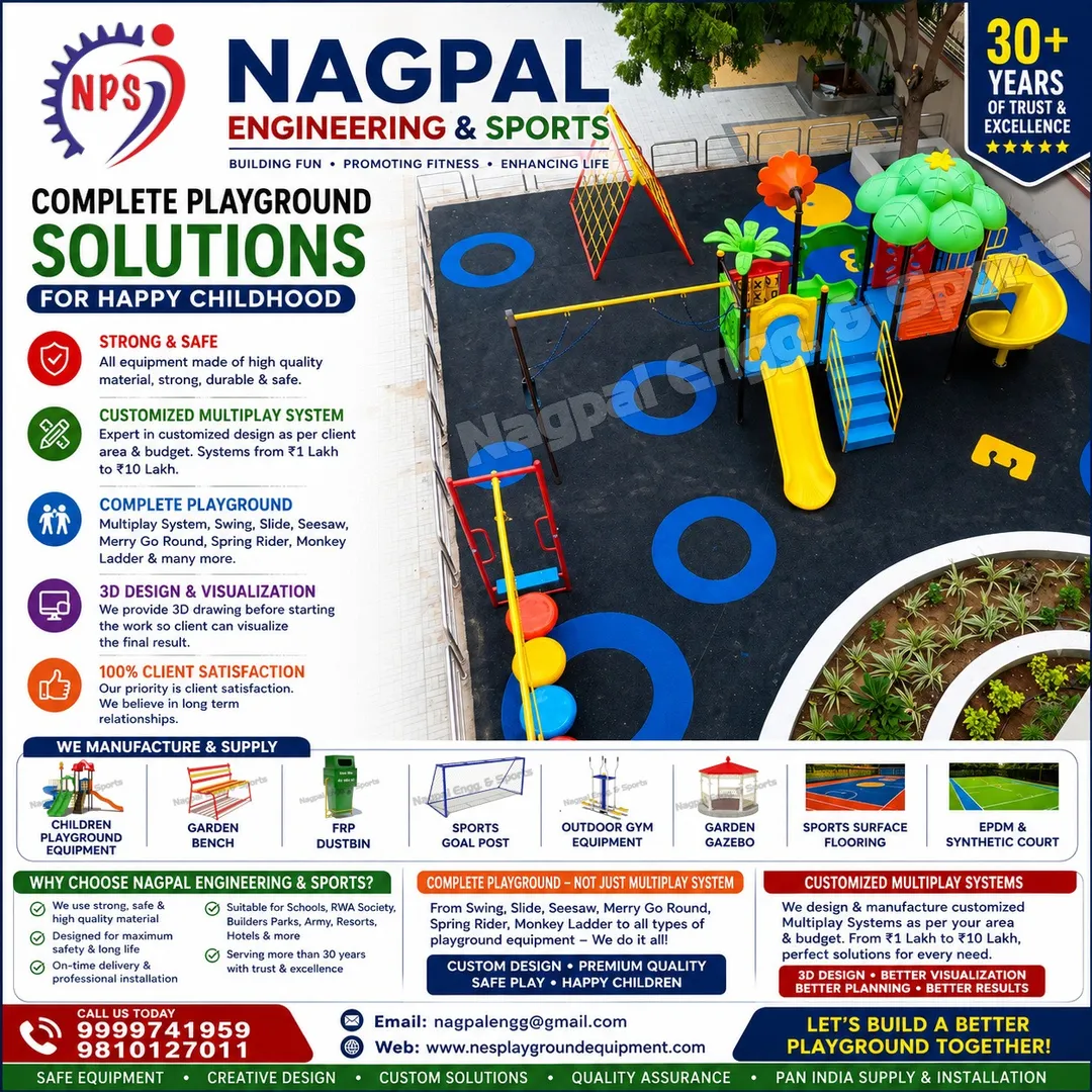 Leading Children Playground Equipment Manufacturer and Supplier – Nagpal Engineering and Sports