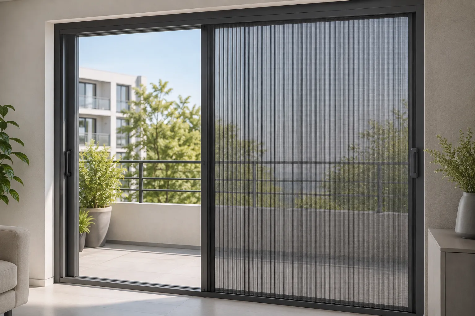 Pleated Sliding Mosquito Net in Wagholi Compared with Traditional Mosquito Screens