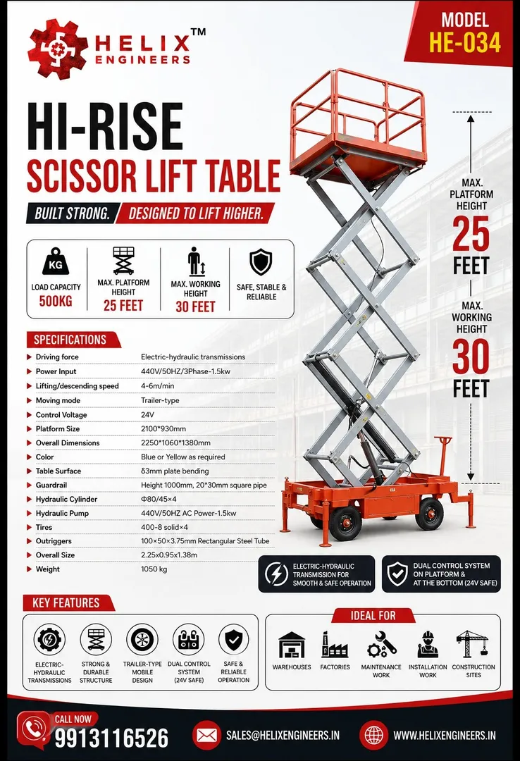 Hydraulic Scissor Lift Supplier in Tamil Nadu