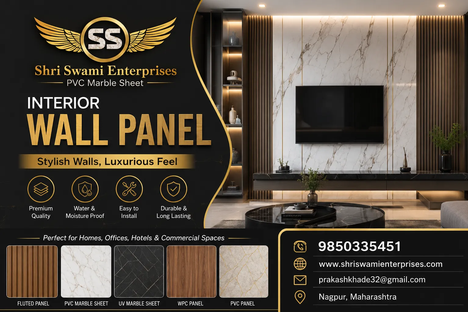 Interior Wall Panel in Nagpur – Shri Swami Enterprises