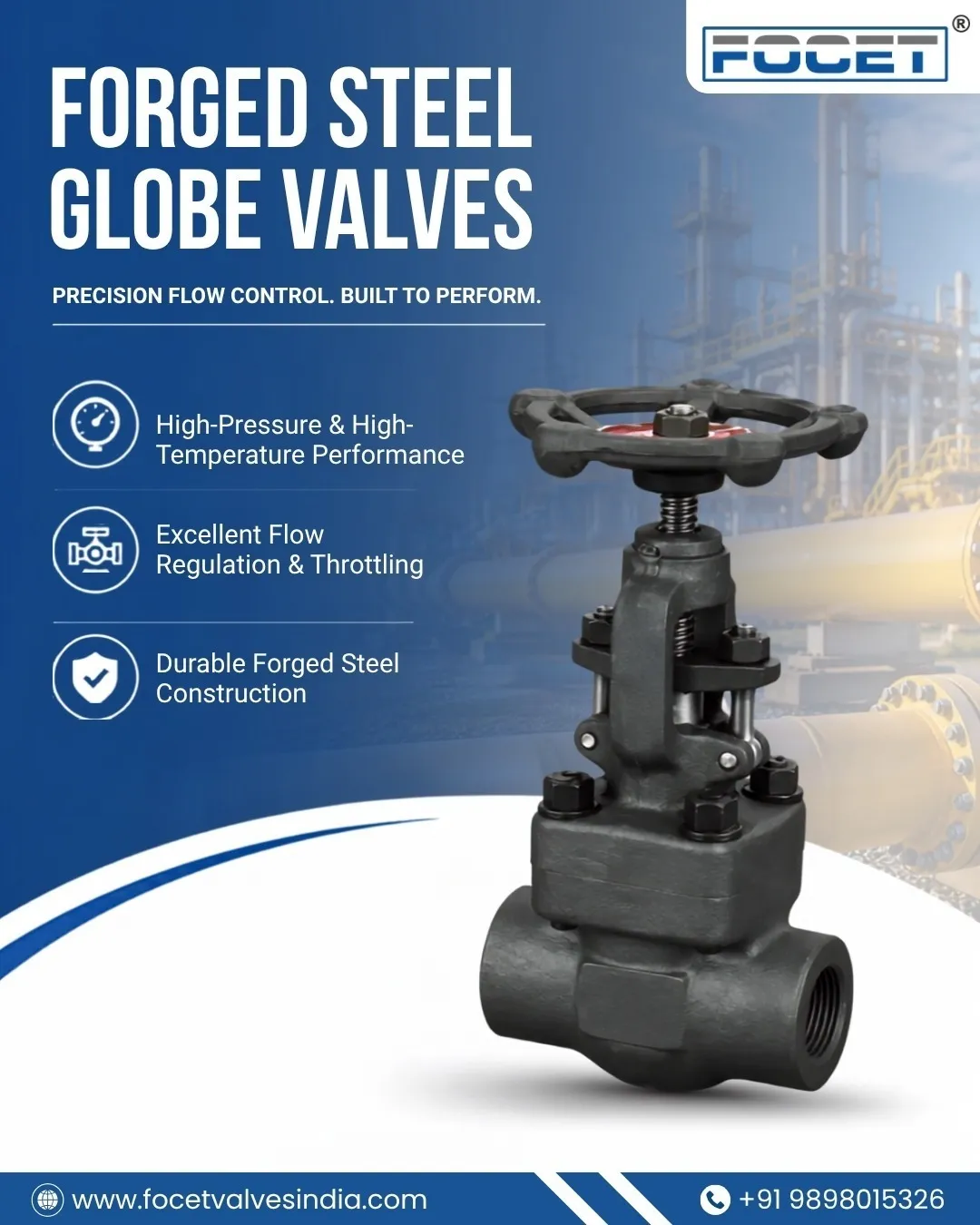 Forged Steel Globe Valves Manufacturer in Ahmedabad