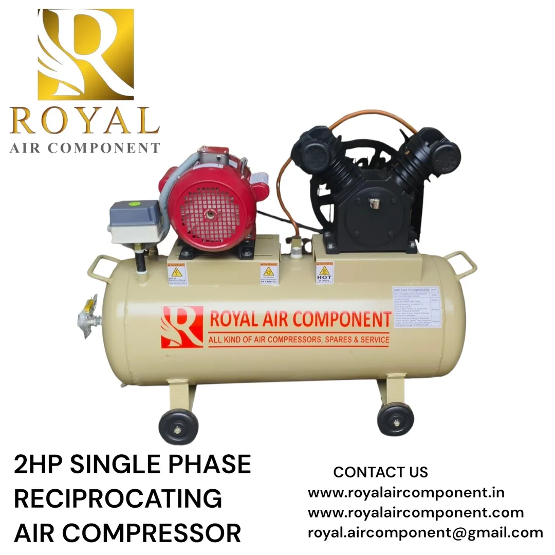 ROYAL MAKE 2HP SINGLE PHASE RECIPROCATING AIR COMPRESSOR
