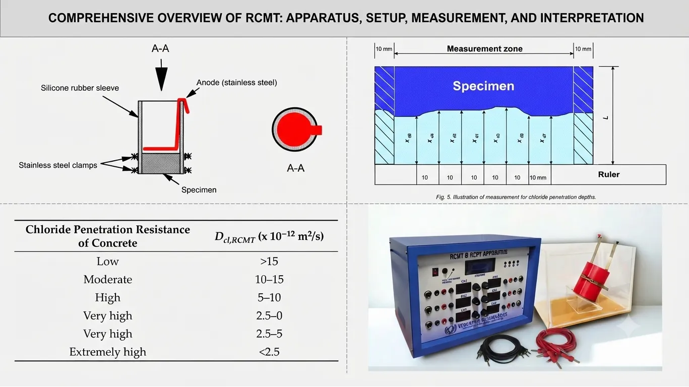 Important Parameters to Ensure When Conducting Rapid Chloride Migration Test in Laboratory
