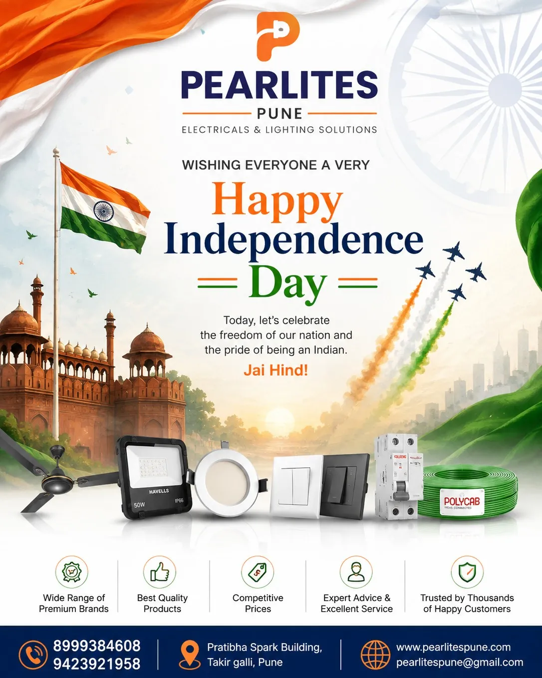 Happy Independence Day from Pearlites Pune
