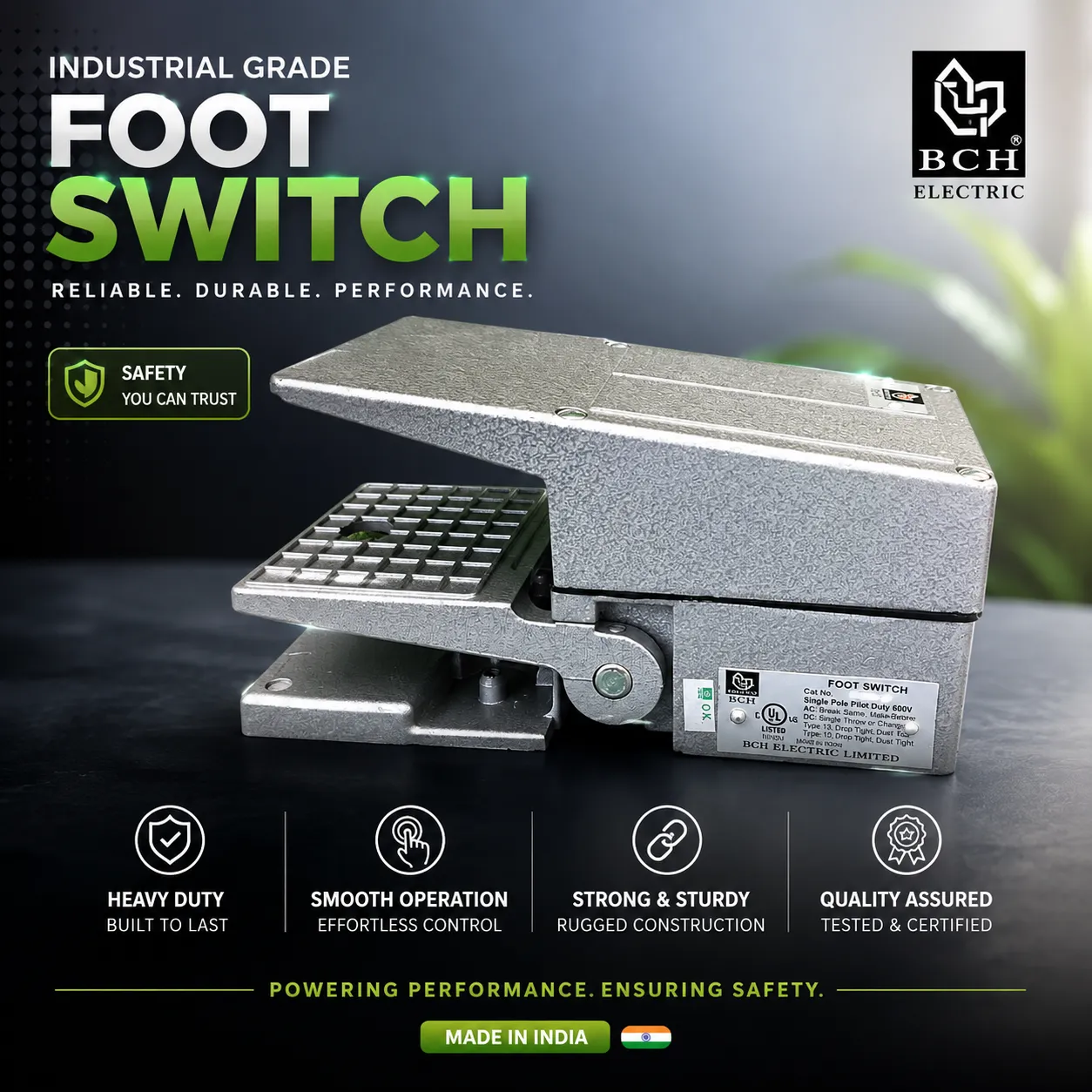 BCH Heavy-Duty Foot Switch – FSGX1