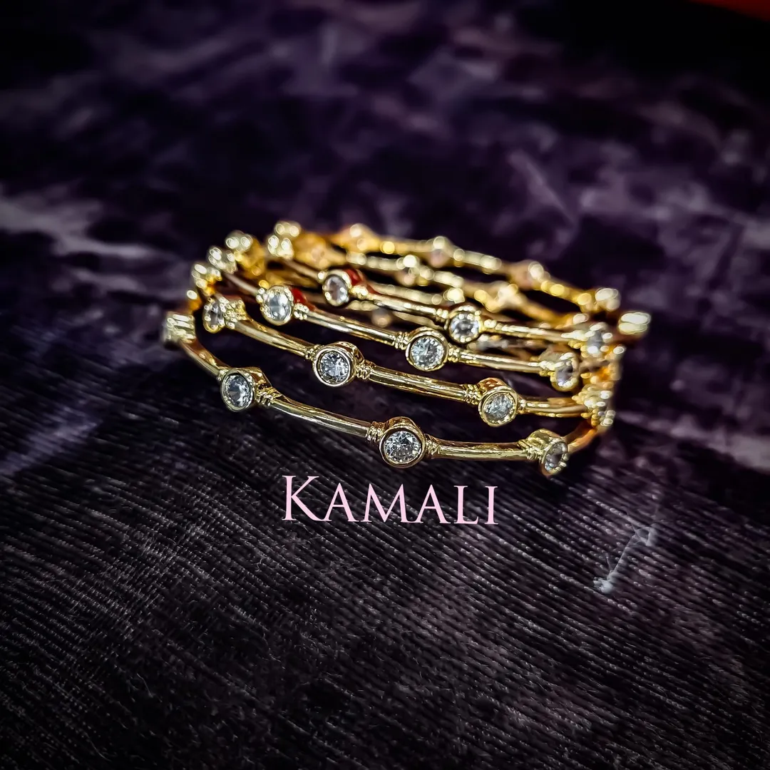 Impon Bangles for Party wear
With Semiprecious Ruby stones
For full image follow us on YouTube cha...