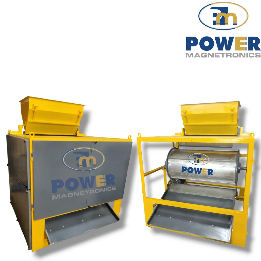 magnetic drum separator for iron removal