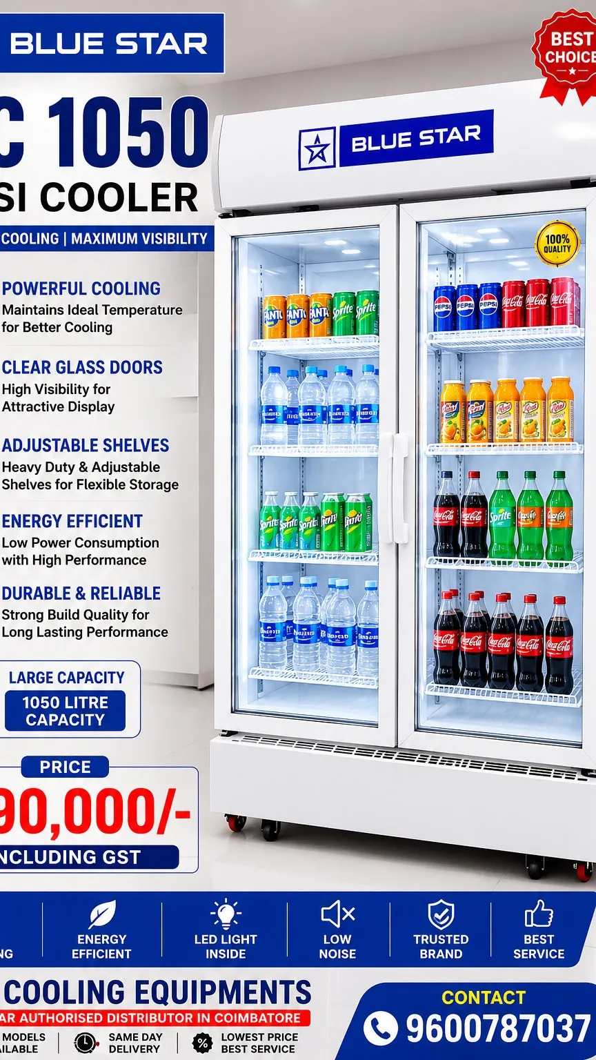 Ndv Cooling Equipments | Blue Star Authorised Commercial Visi Cooler Distributor In Coimbatore