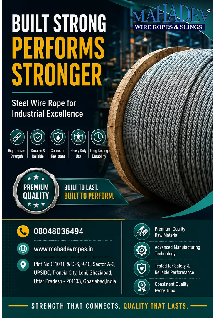 Steel Wire Rope Manufacturer in Tronica City Ghaziabad l