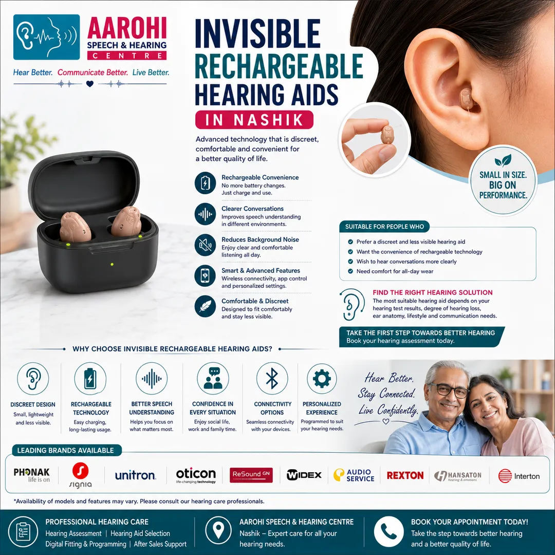 Invisible Rechargeable Hearing Aids in Nashik: Advanced, Discreet & Convenient Hearing Solutions