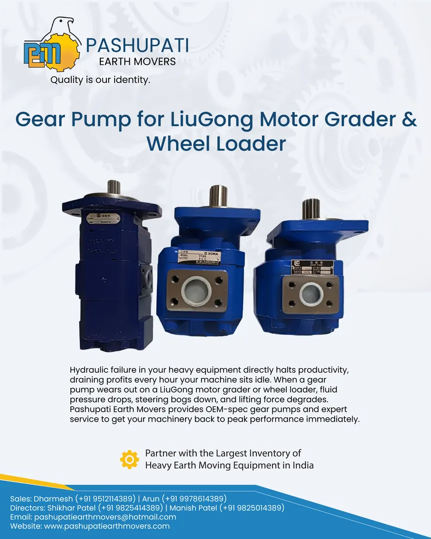 Gear Pump for LiuGong Motor Grader & Wheel Loader | Stockist of Earth Moving Spareparts