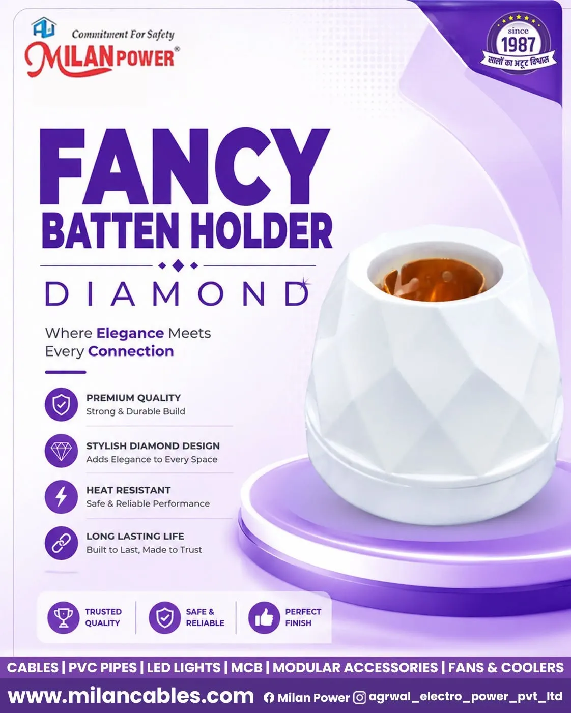 FANCY BATTEN HOLDER – DIAMOND