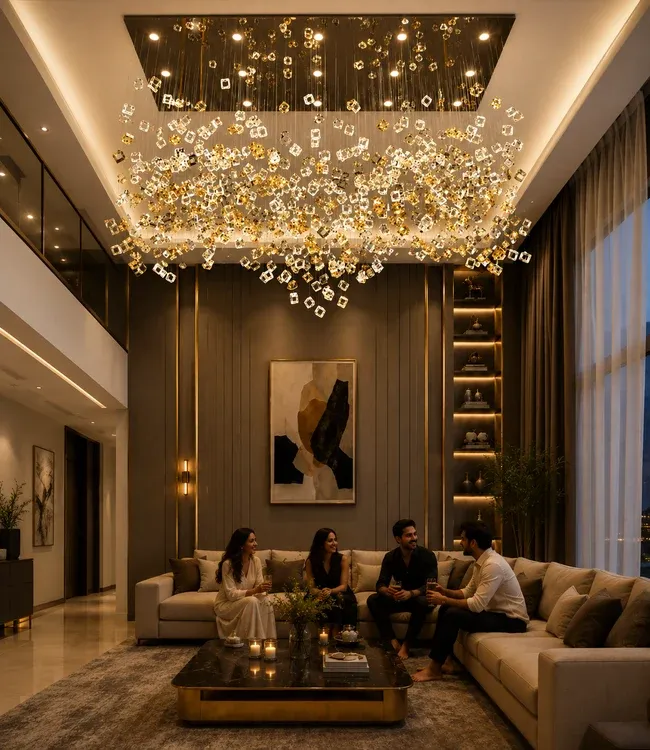 Luxury Living Room Design: Transform Your Space with Statement Lighting