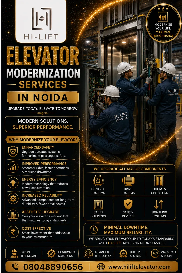 Elevator Modernization Services in Noida: When an Upgrade Makes Better Sense Than Repair