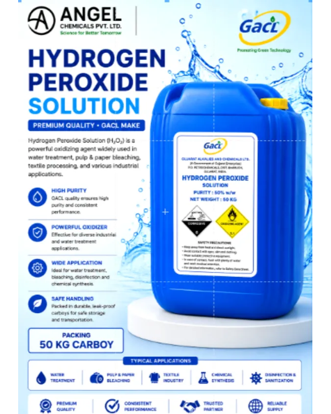 Hydrogen Peroxide Solution Supplier in Vadodara, Gujarat & India | Angel Chemicals