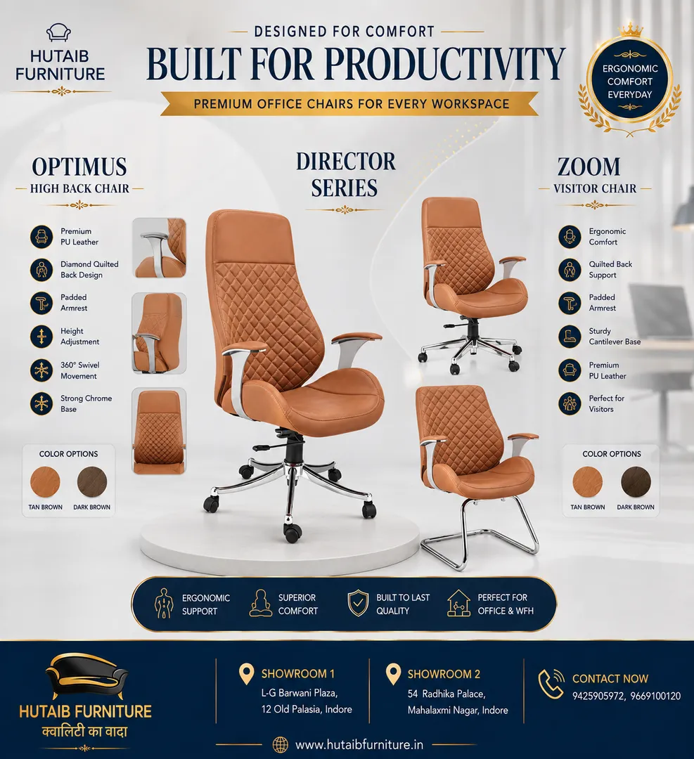 Premium Office Chair Collection in IndoreUpgrade your workspace with stylish and comfortable Office ...
