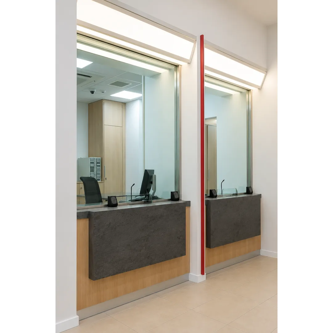 Modern Bank Transaction Counter Interior Design