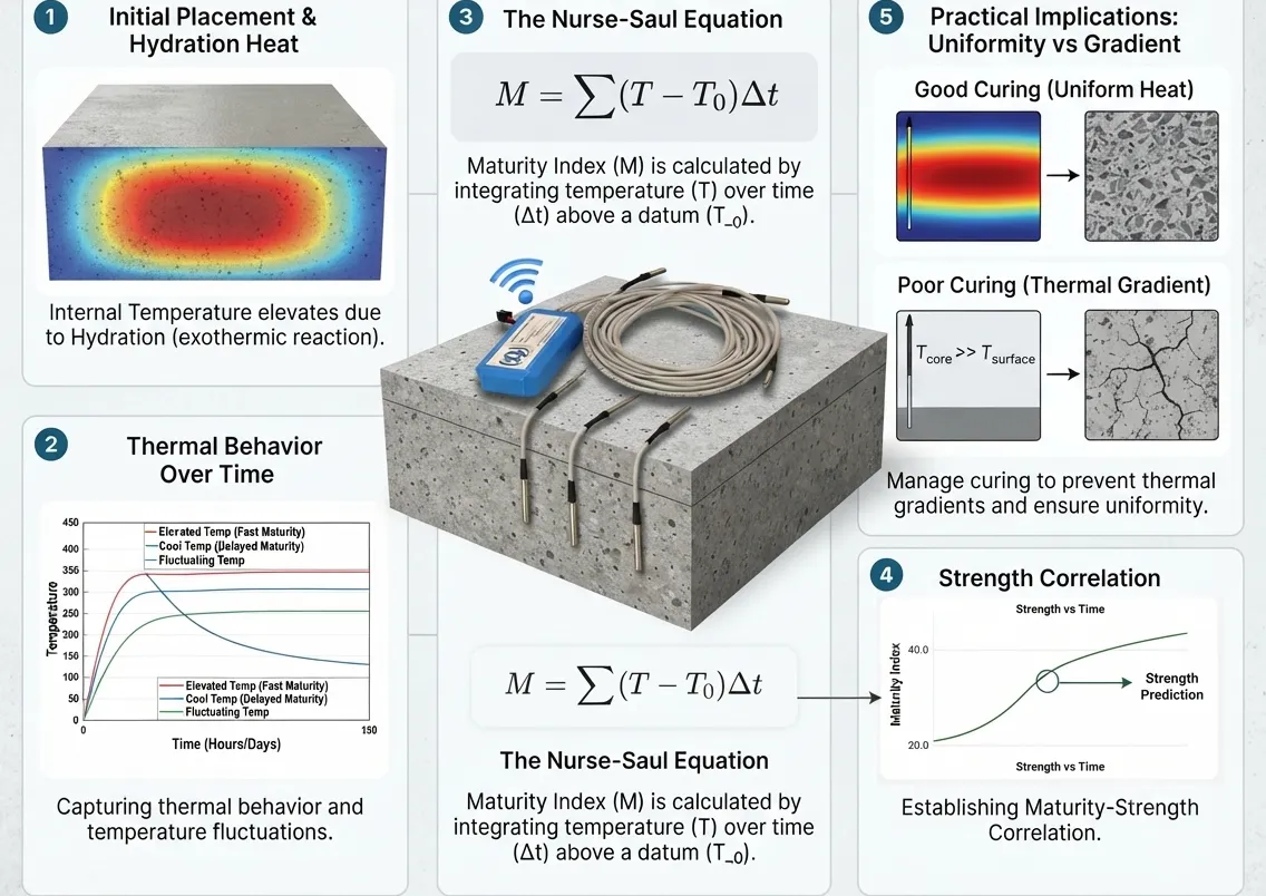What is the limit of temperature difference in mass Concrete