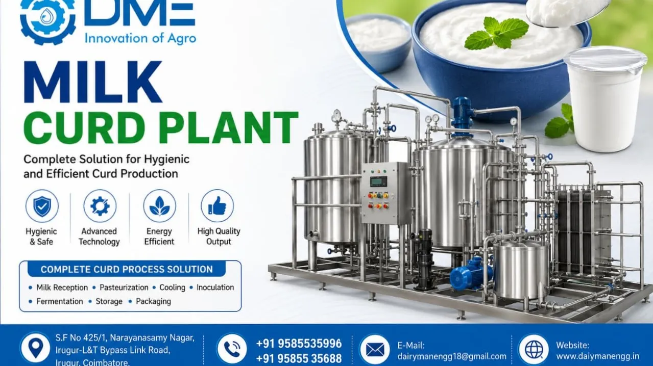 Dairy equipment manufacture in Coimbatore