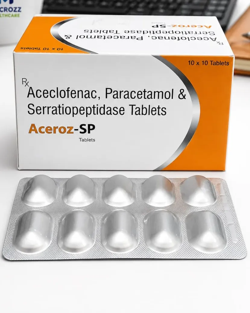ACELOFENAC + PARACETAMOL + SERRATIOPEPTIDASE MACROZZ HEALTHCARE