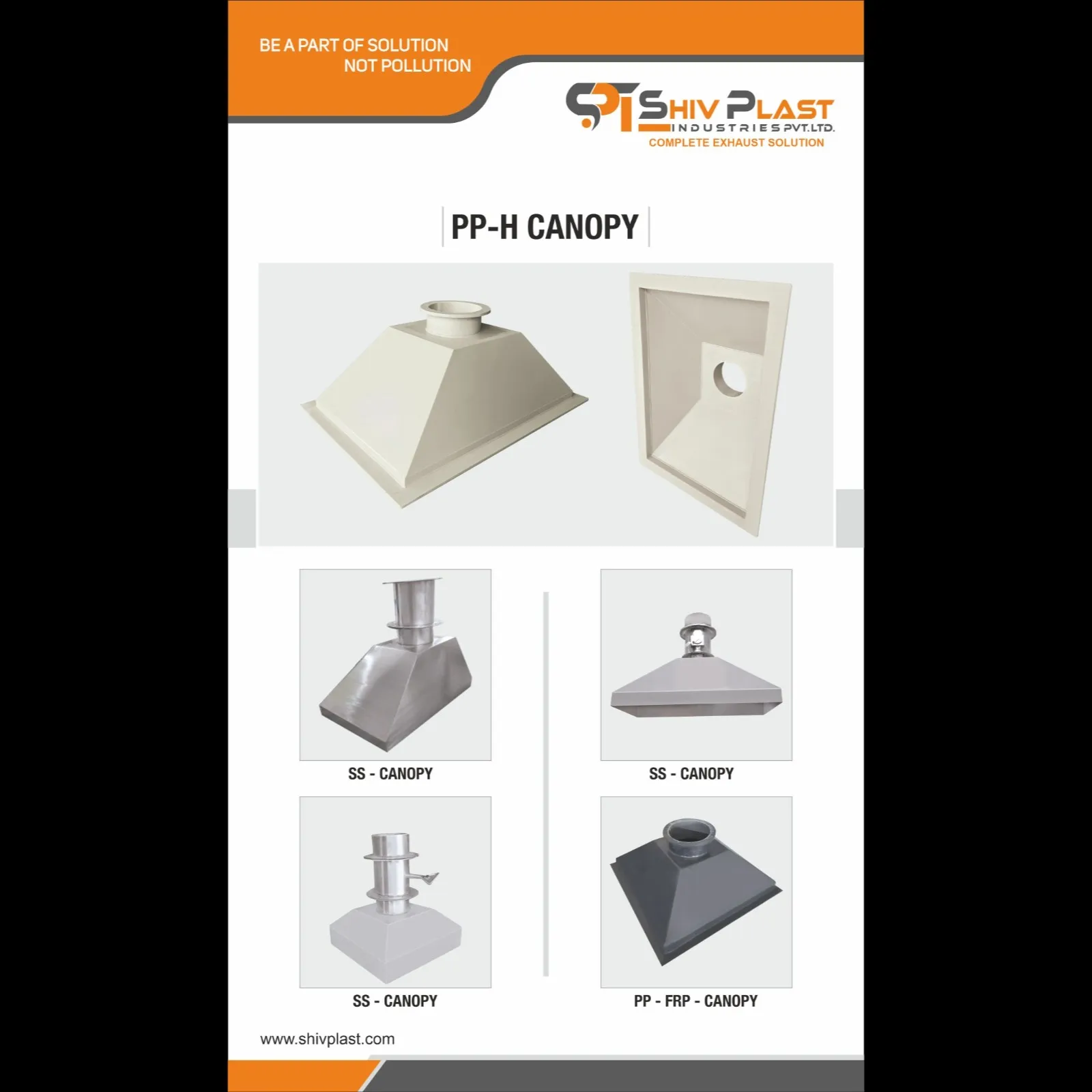 PP-H Canopy | SS Canopy | PP FRP Canopy