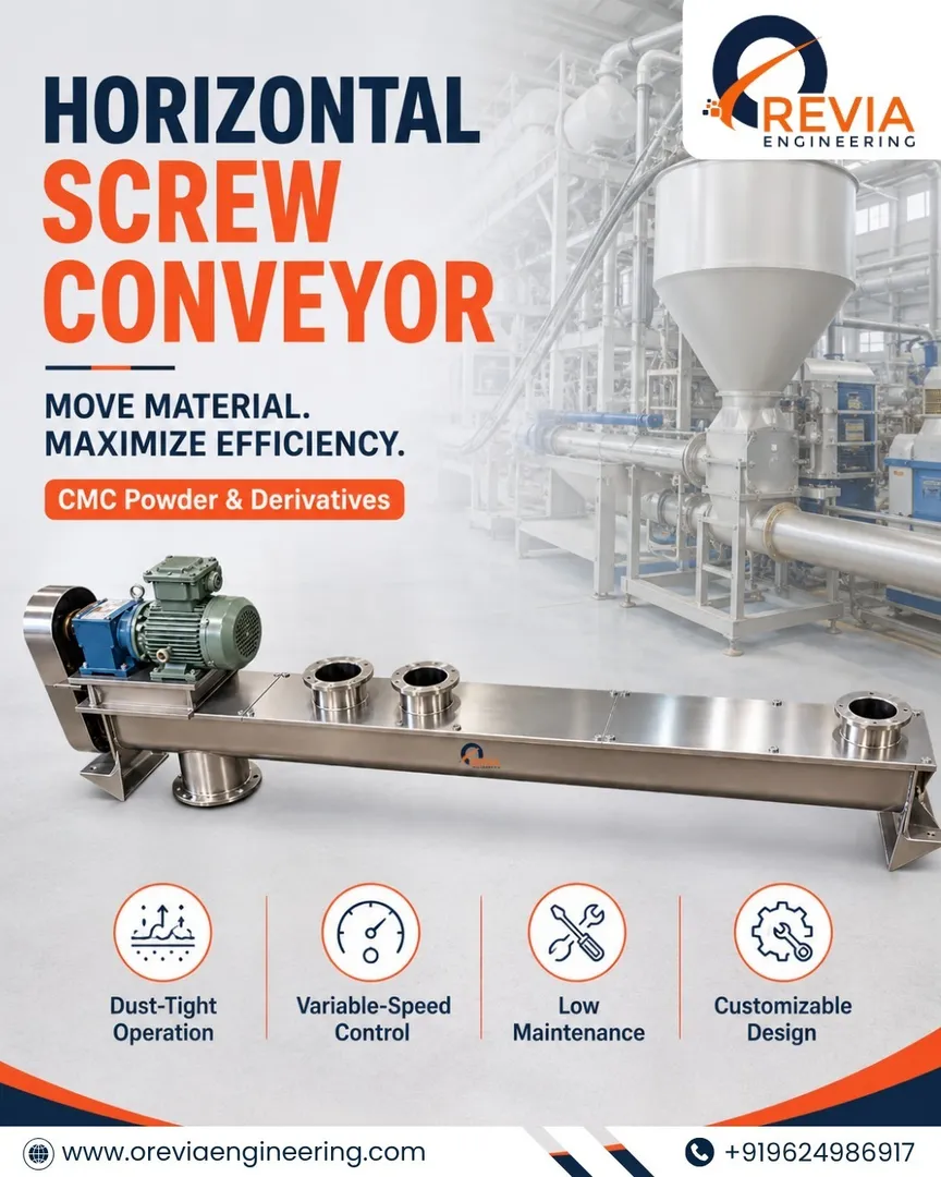 Horizontal Screw Conveyor Manufacturer in Ahmedabad