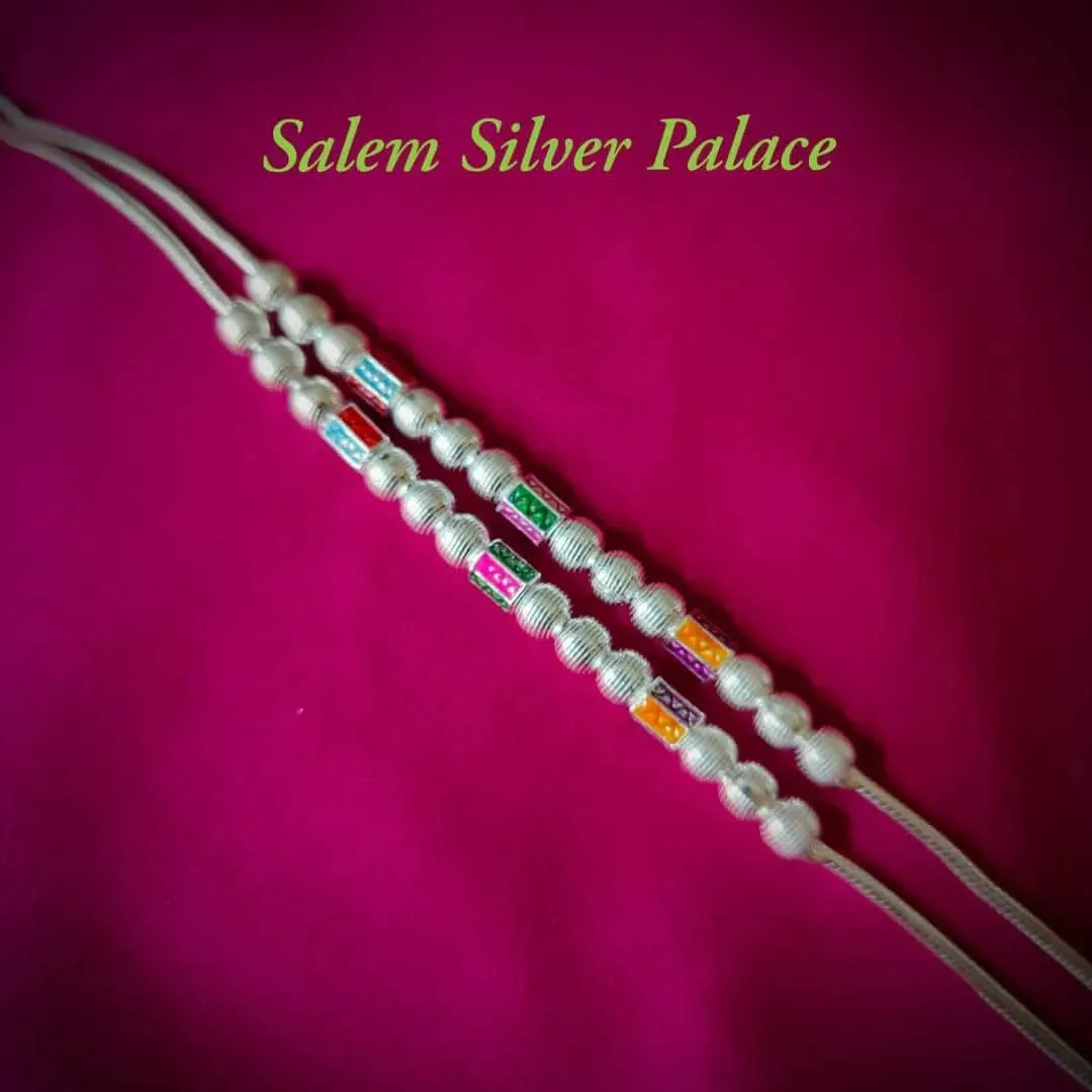 Daily Use Silver Anklets
Size Starts From 5.5 inches
Less weight collections
Salem Silver Palace ...