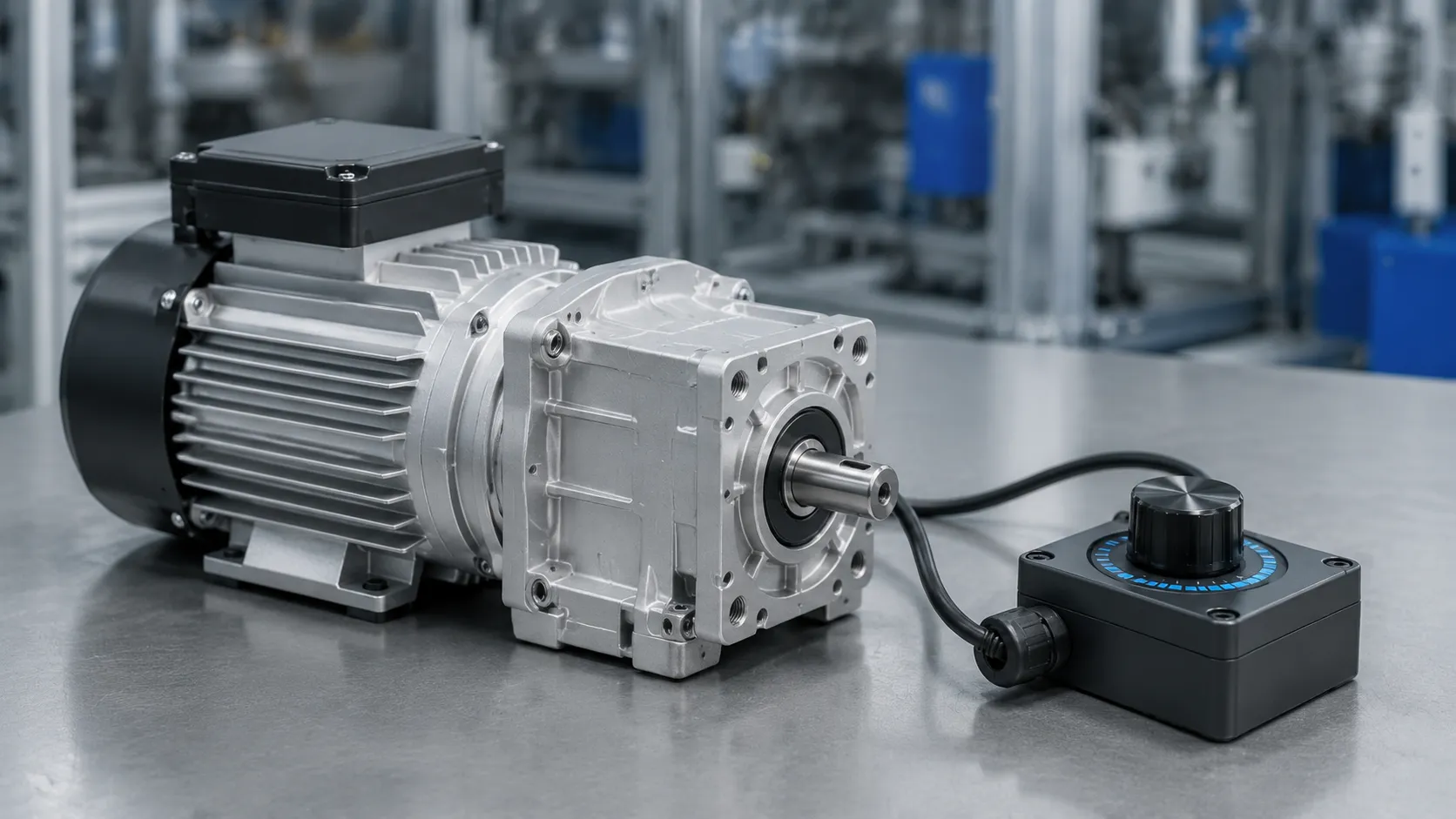 Compact AC Geared Motors with Speed Controllers for Efficient Industrial Machinery