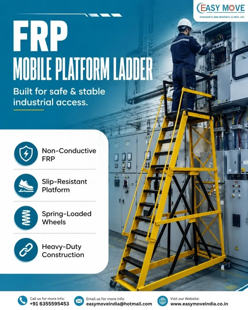 FRP Mobile Platform Ladders Manufacturer in Ahmedabad