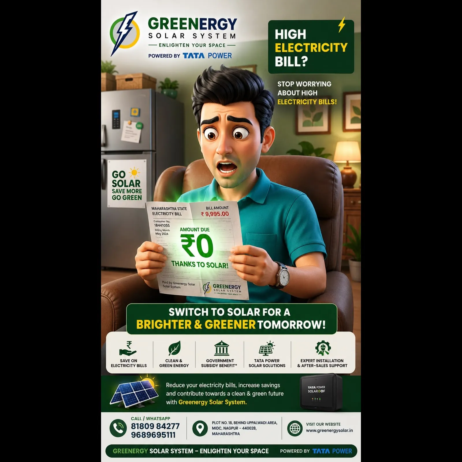 बिजली का बिल देखकर टेंशन क्यों लेना? 😰💸
अब वक्त है अपनी बिजली की जरूरत को Solar Energy से smart बन...