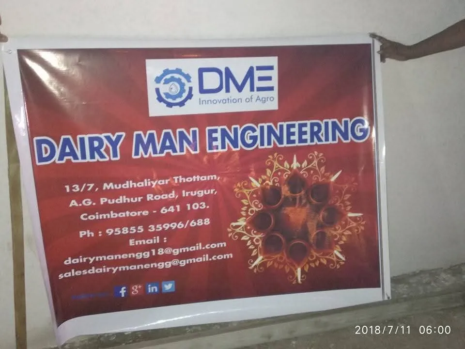 Dairy equipment manufacture in Coimbatore