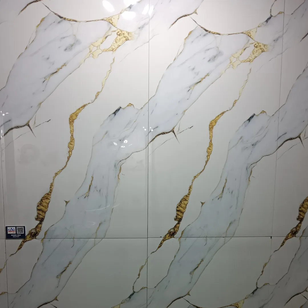 KAG TILES HITECH CERAMIC AND CO 4X2 FLOOR TILES GLOSSY FINISH "RIGANEL GOLD "