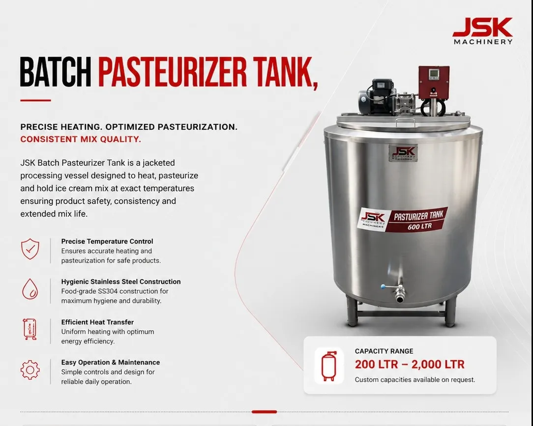 Batch Pasteurizer Tank