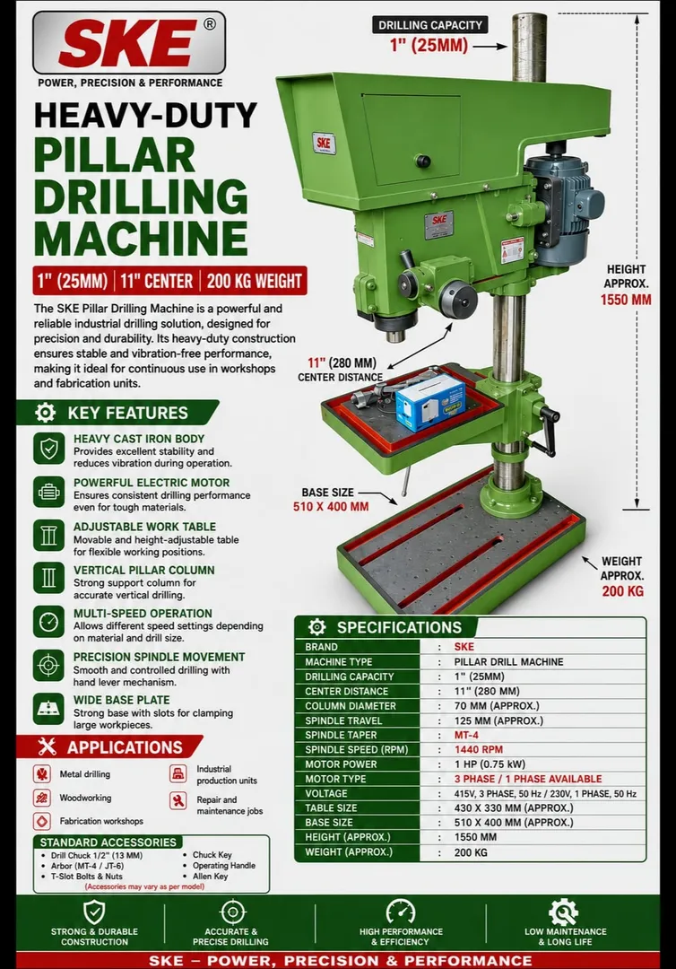 25 MM PILLAR DRILL MACHINE